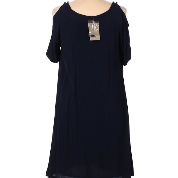 NWT - Maple Navy Cold Shoulder Dress - Picture 2 of 12